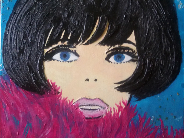  Quadri Pop Art di Carla Bertoli - VALENTINA Dedicated to Guido Crepax - Tecnica Mista 40x40 - 2018